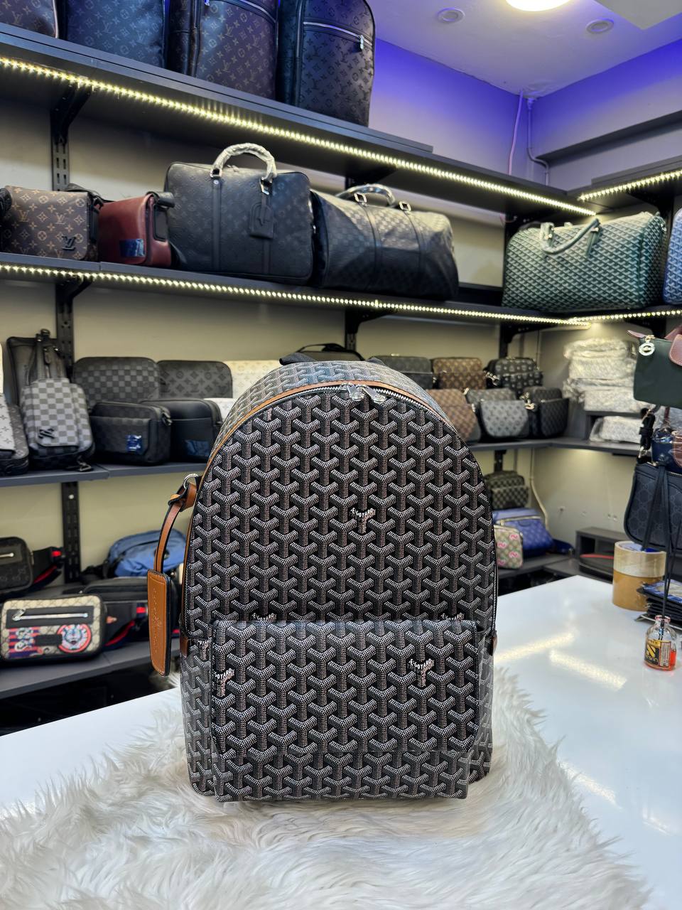 Goyard Saint Louis Backpack Brown