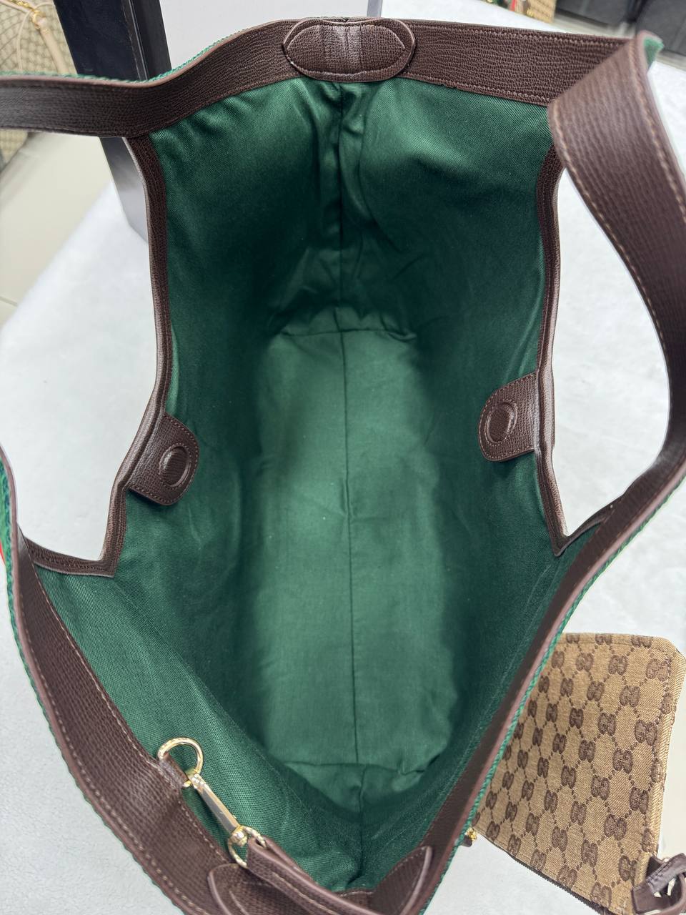 Gucci Ophidia GG Supreme Shopper Bag Beige Brown