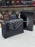 Saint Laurent Loulou Puffer Chain Bag Black