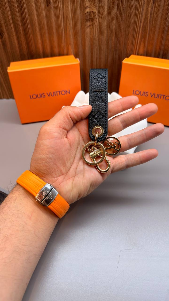 Louis Vuitton Monogram Keychain Black Charm