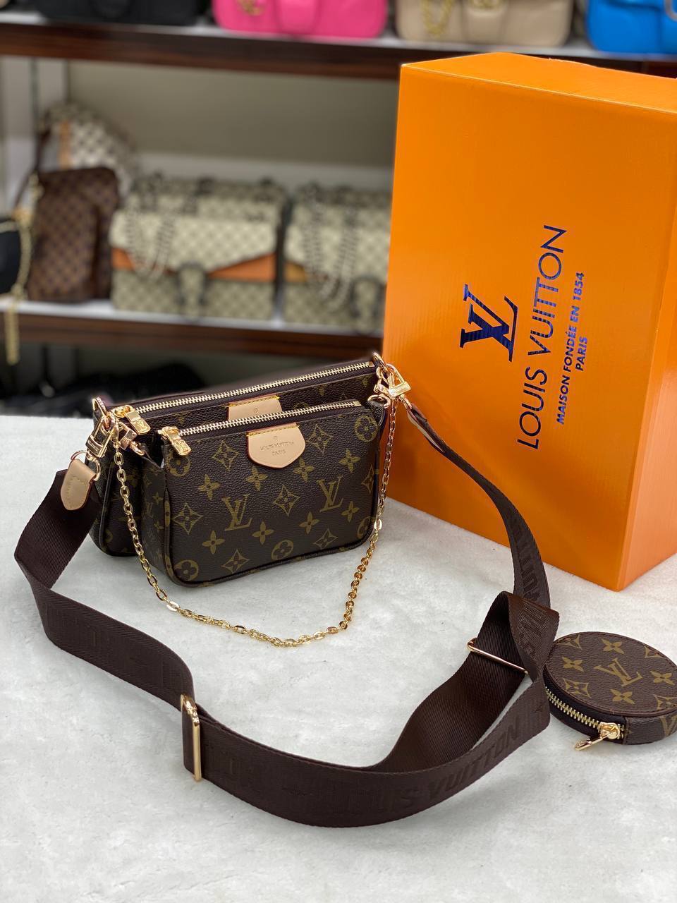 Louis Vuitton Multi Pochette Accessoires Monogram Brown
