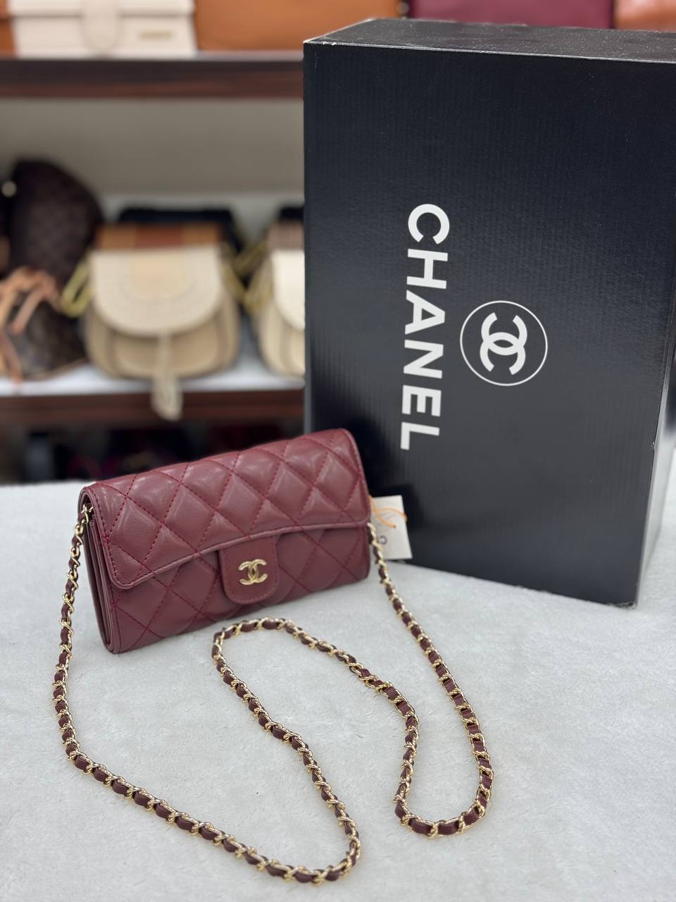 Chanel Wallet On Chain Burgundy