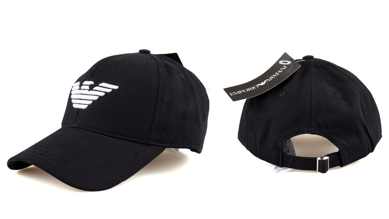 Emporio Armani Eagle Logo Baseball Cap Black