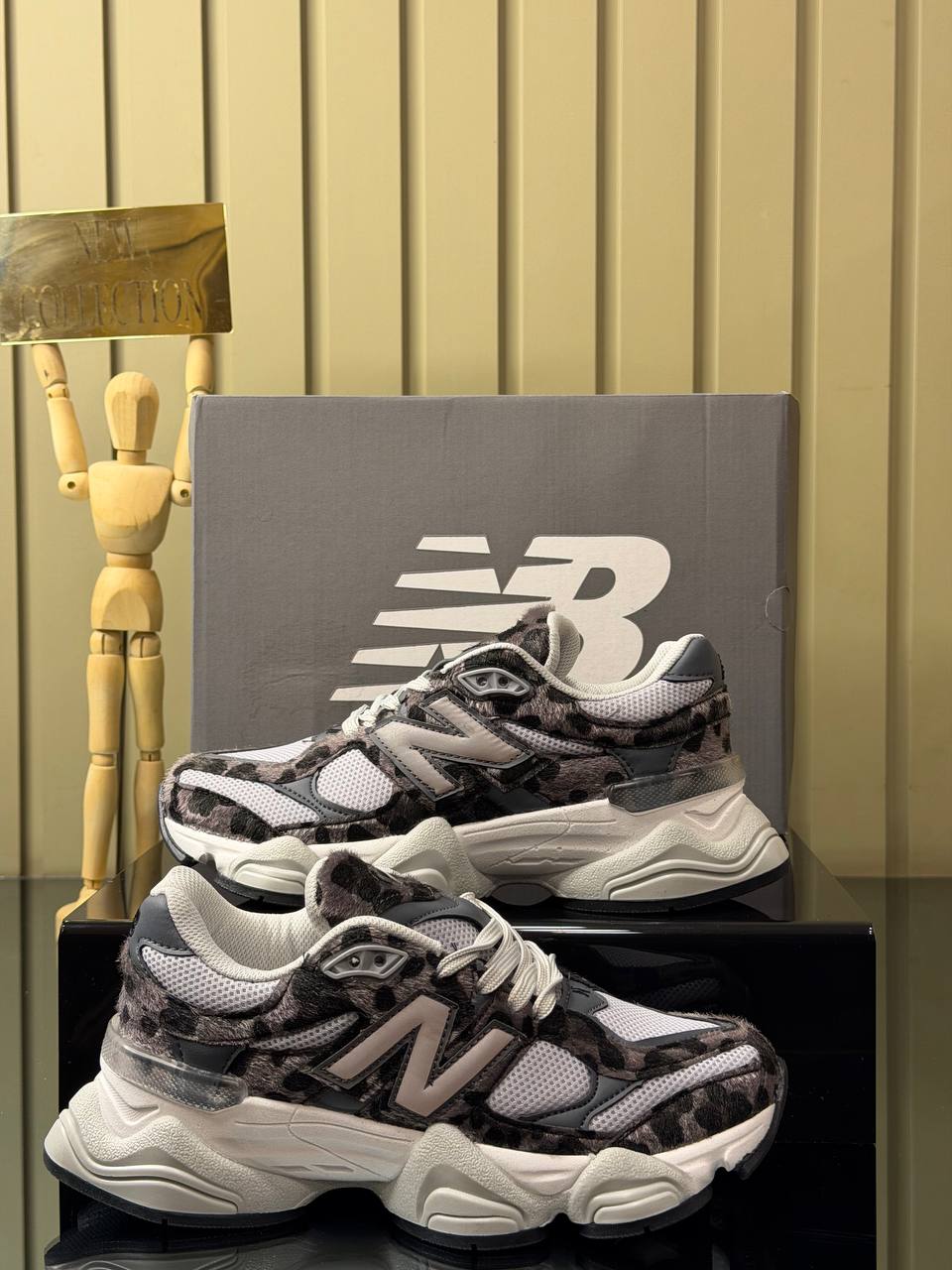 New Balance 9060 Leopar Black