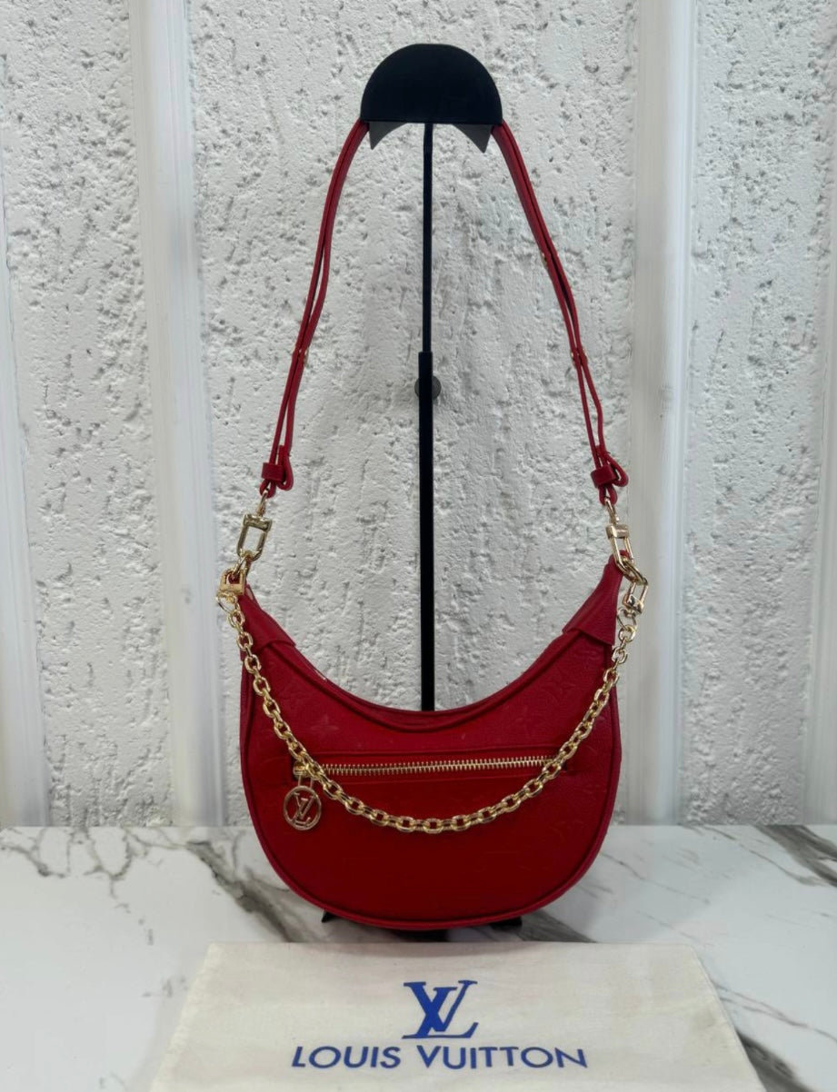 Louis Vuitton Loop Hobo Monogram Empreinte Red