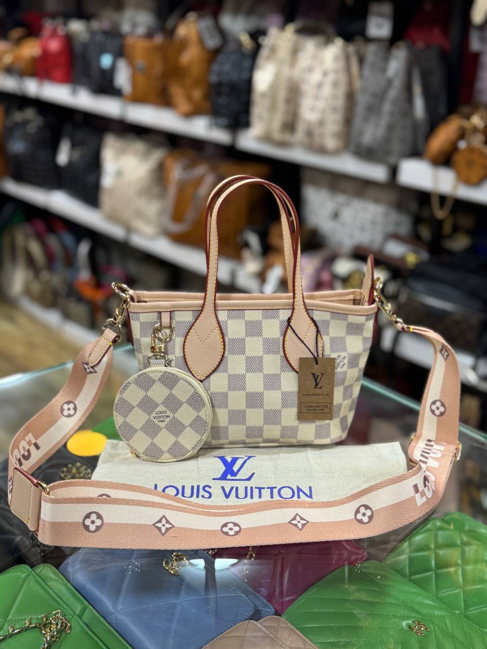 Louis Vuitton Neverfull Mini Damier Azur
