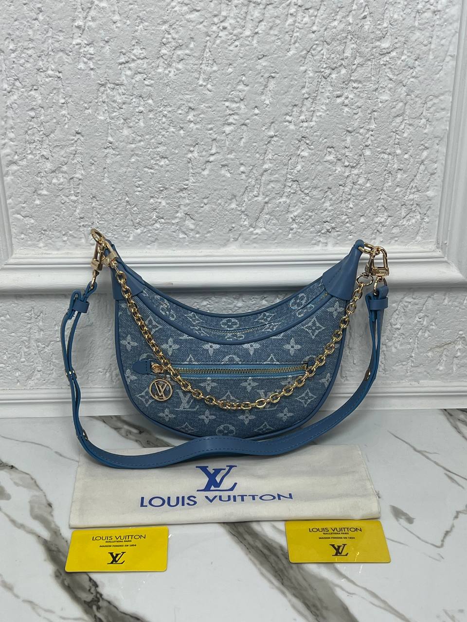Louis Vuitton Loop Hobo Monogram Denim Blue